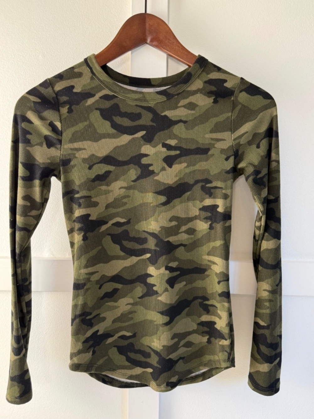 No Boundaries Camo Long-Sleeve Shirt - Olive Green